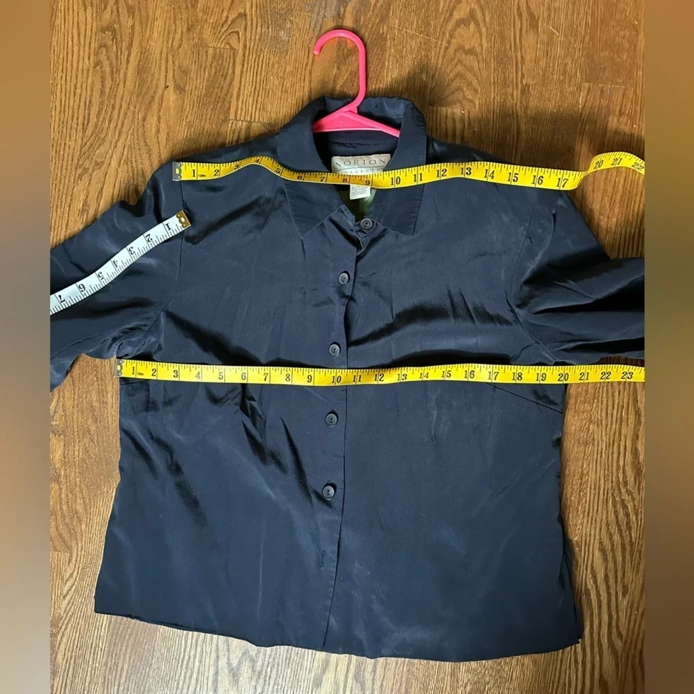 Vintage 100% Silk Blouse Size 10 - Picture 7 of 9